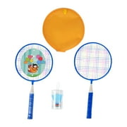 GARENDE Badminton Racket for Kids with Carry Bag Nylon Net for 2 Player Lawn Outside Blue